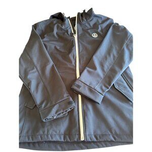 Neff Men's Large Black Hooded Softshell Jacket With Fleece Lining & Full-Zip